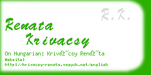 renata krivacsy business card